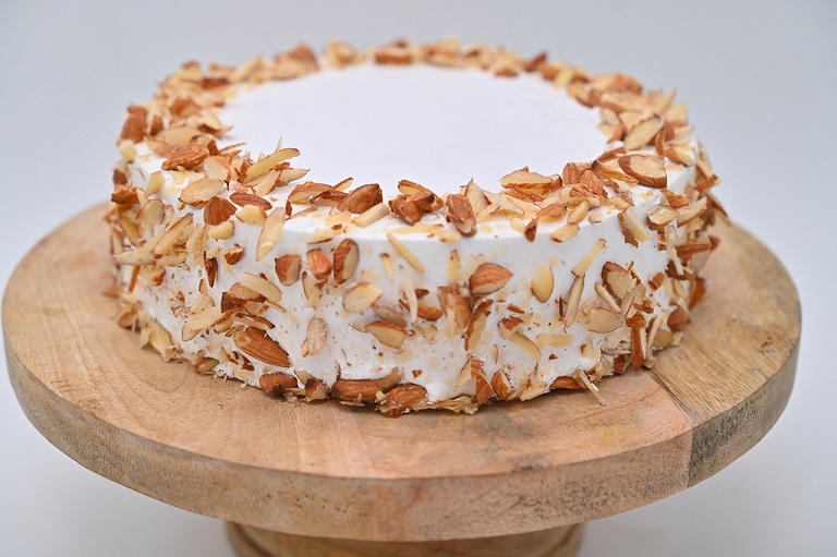 Almond Crunch Cake (Eggless)